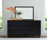 Tampa Furniture Outlet Lutz - Ashley Furniture - Danziar Bedroom - Dresser and Mirror / Black - B1013B11